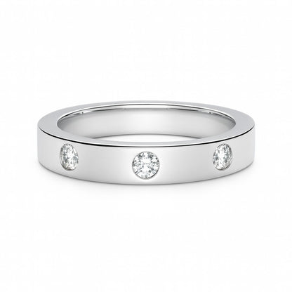 14K 0.23cttw Round VS White Diamond Band Ring
