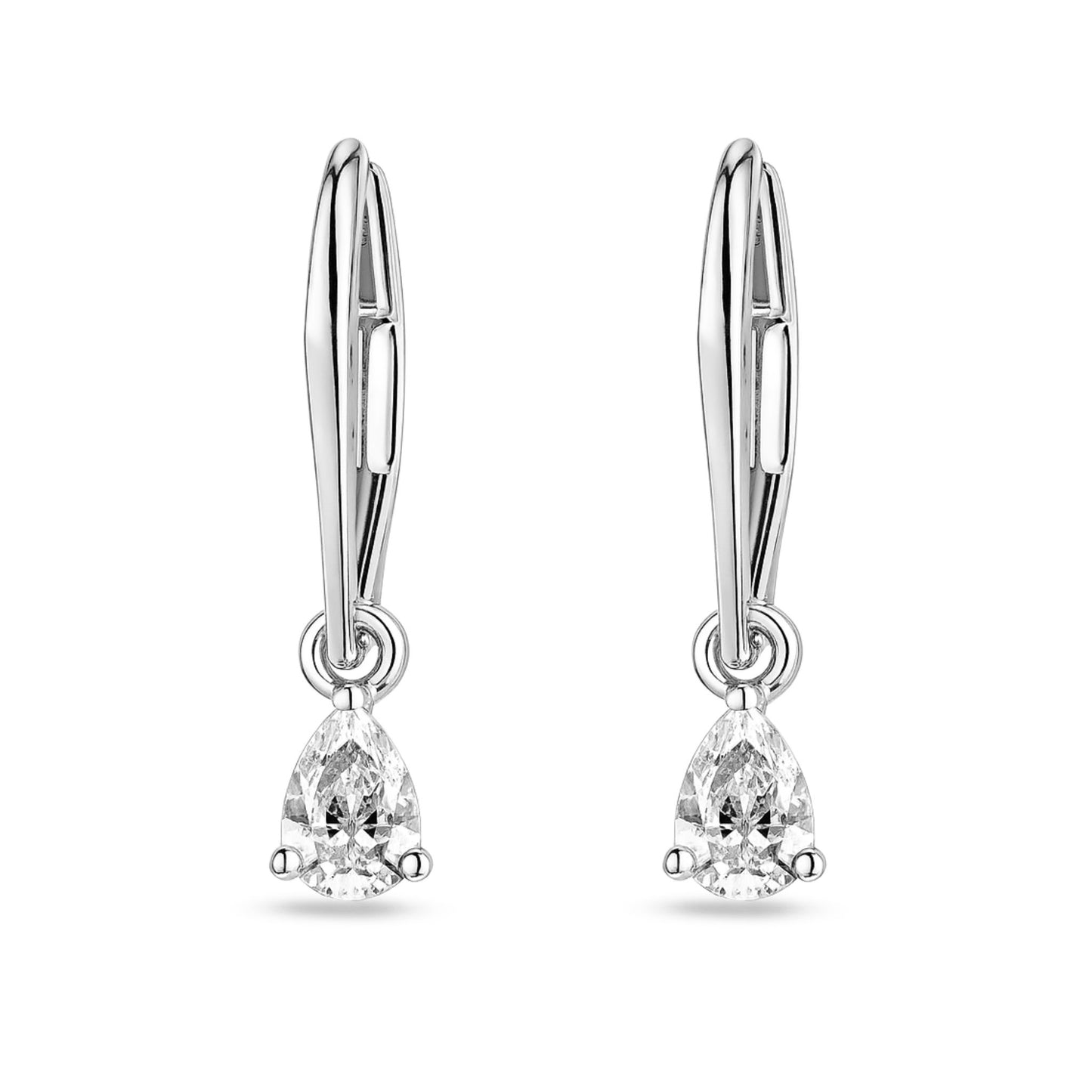 14K 0.38cttw Pear Shape VS White Diamond Drop Earrings