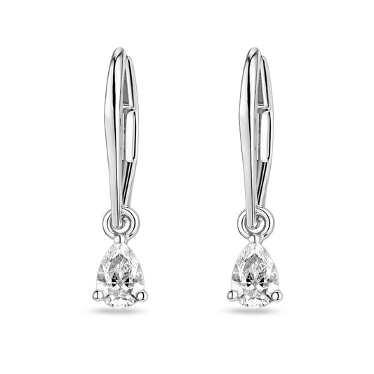 14K 0.38cttw Pear Shape VS White Diamond Drop Earrings
