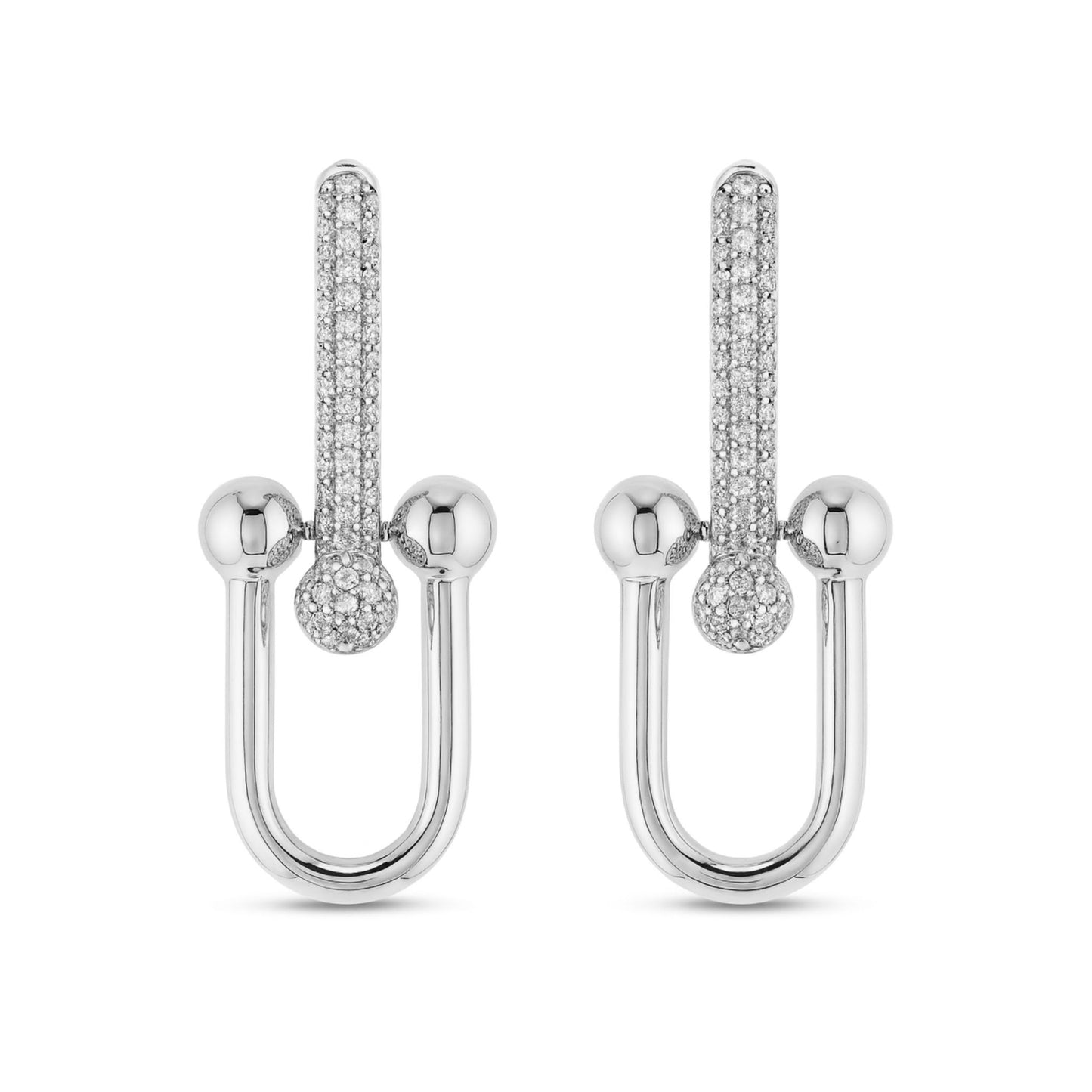 14K 0.40cttw VS White Diamonds Designer Link Earrings
