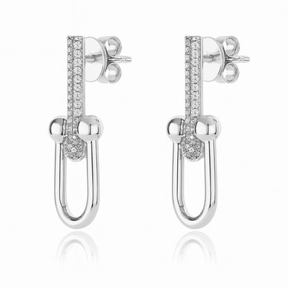 14K 0.40cttw VS White Diamonds Designer Link Earrings