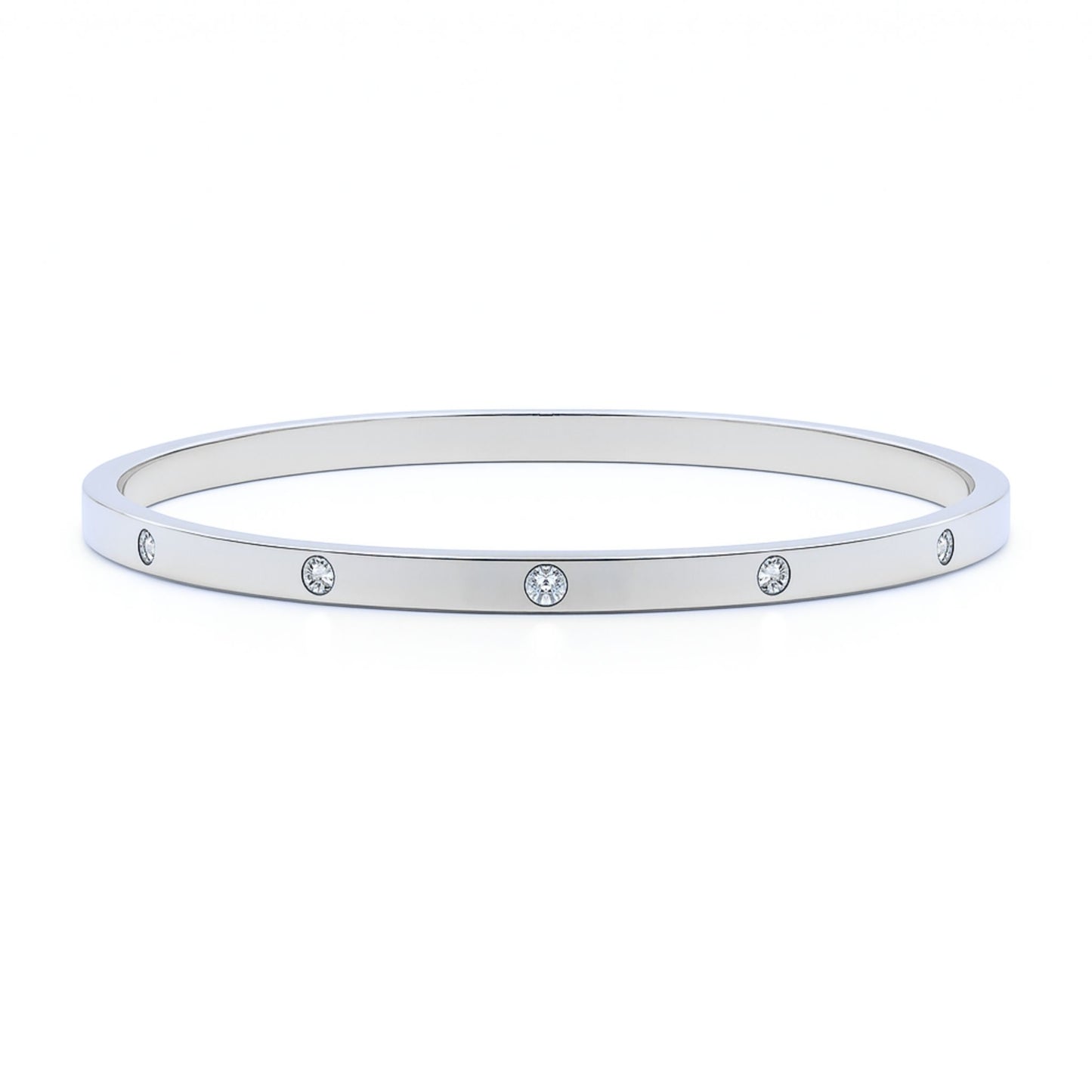 14K 0.77cttw Round VS White Diamond Bangle