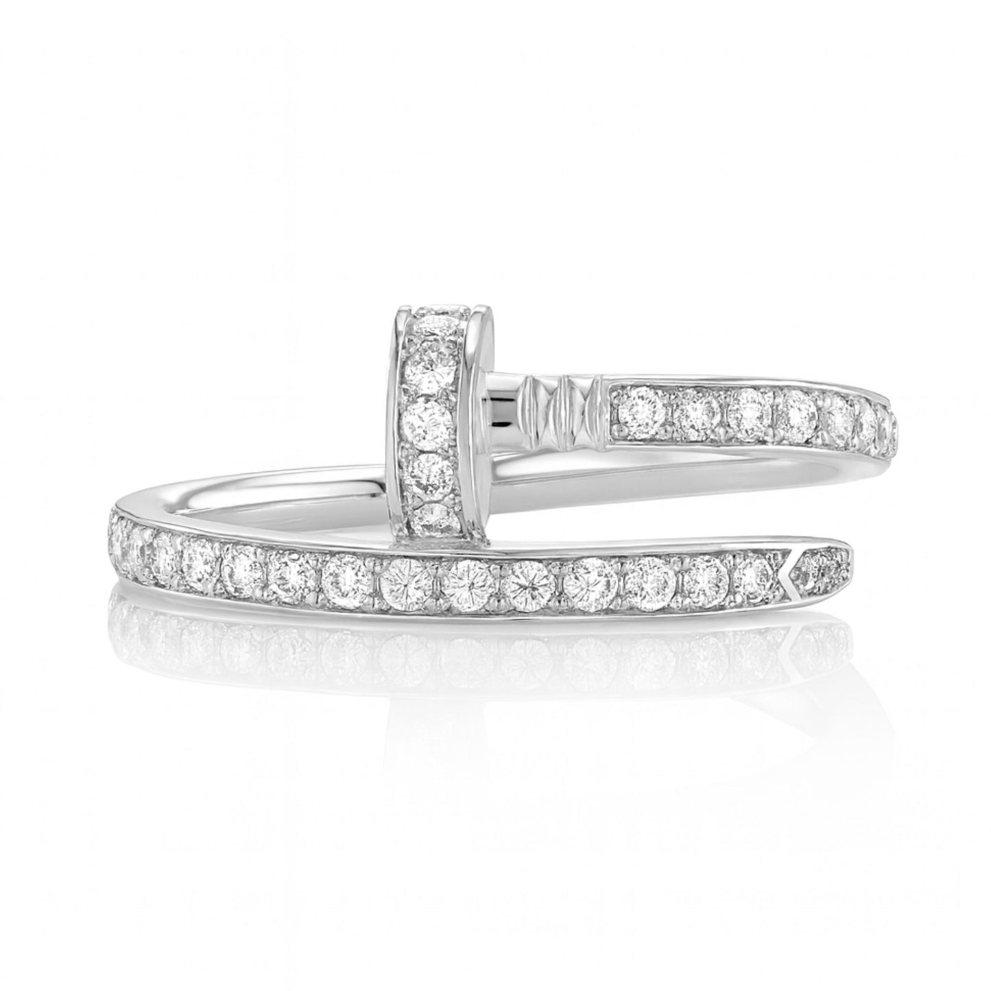 14K 0.79cttw VS White Diamond Nail Ring