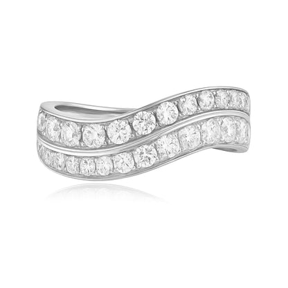 14K 1.01cttw Round VS White Diamond Band Ring