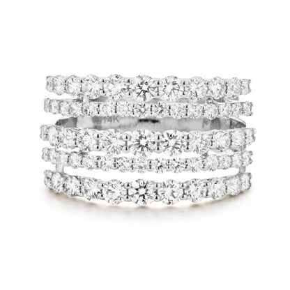 14K 2.00cttw Round VS White Diamond Band Ring