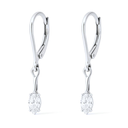 14K 0.61cttw Marquise VS White Diamond Drop Earrings