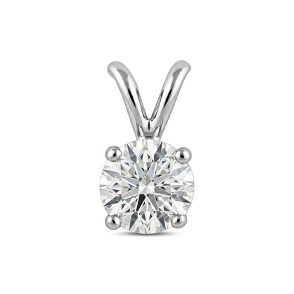 14K 0.50ct Round VS White Diamond Solitaire Pendant