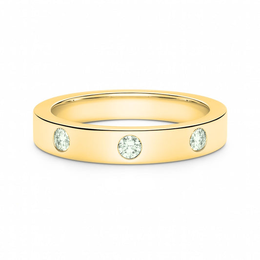 14K 0.23cttw Round VS White Diamond Band Ring
