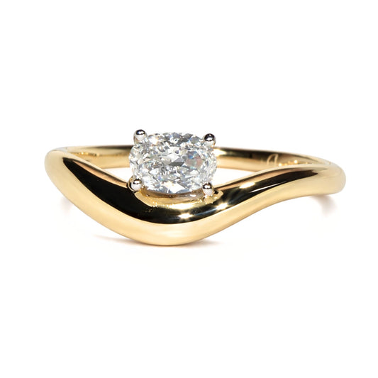 14K 0.38cttw Oval VS White Diamond Ring