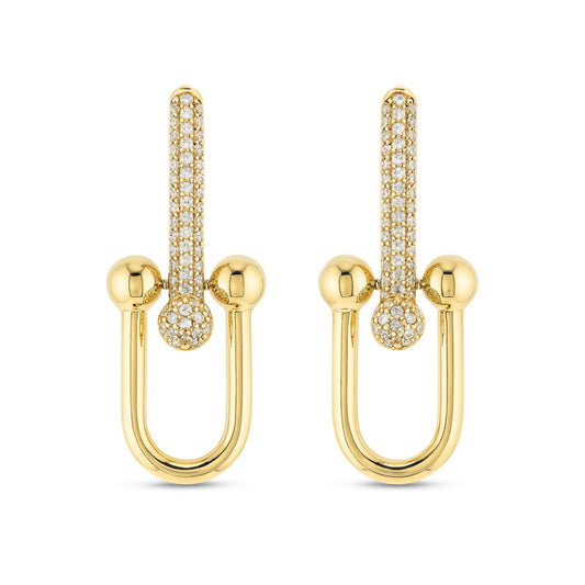 14K 0.40cttw VS White Diamonds Designer Link Earrings