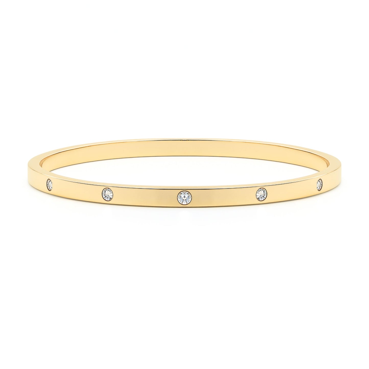 14K 0.77cttw Round VS White Diamond Bangle