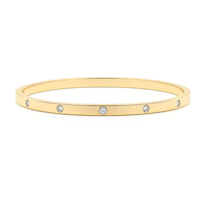 14K 0.77cttw Round VS White Diamond Bangle