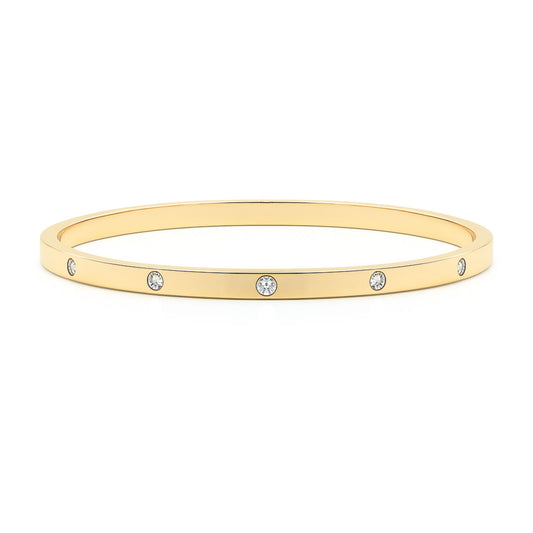 14K 0.77cttw Round VS White Diamond Bangle