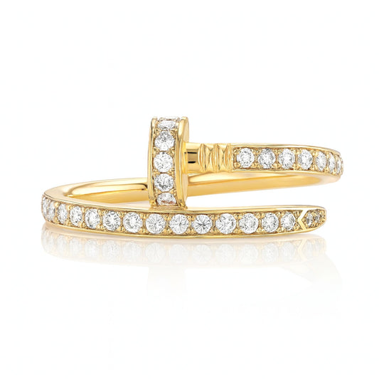 14K 0.79cttw VS White Diamond Nail Ring