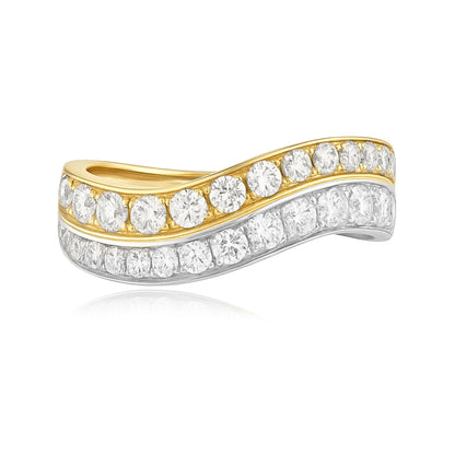 14K 1.01cttw Round VS White Diamond Band Ring