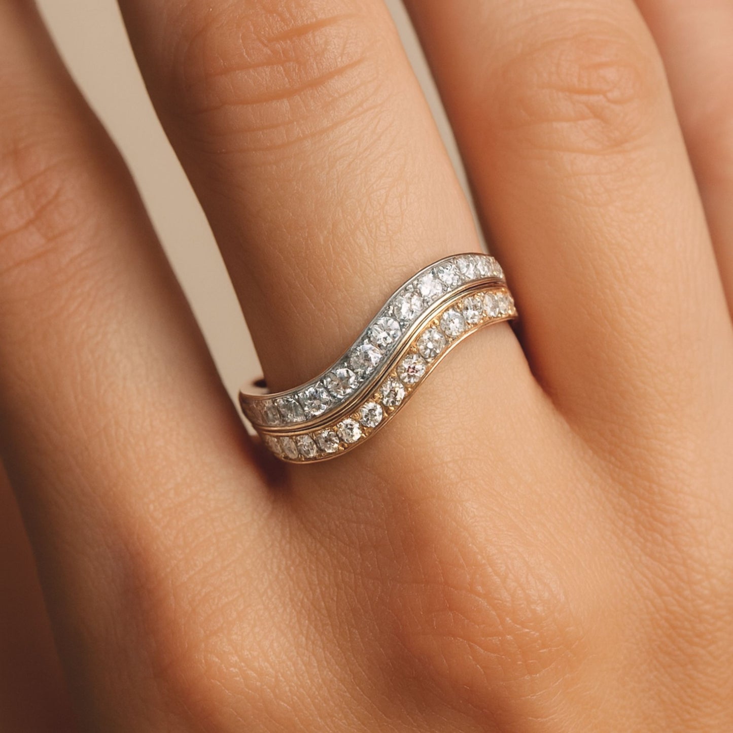 14K 1.01cttw Round VS White Diamond Band Ring
