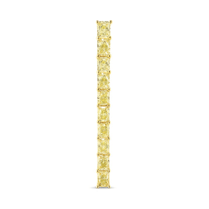 14K 2.00cttw Radiant Cut VS Yellow Diamond Bar Pendant