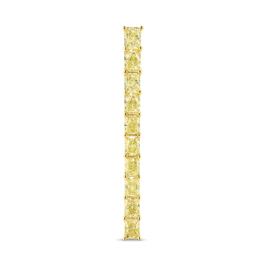 14K 2.00cttw Radiant Cut VS Yellow Diamond Bar Pendant