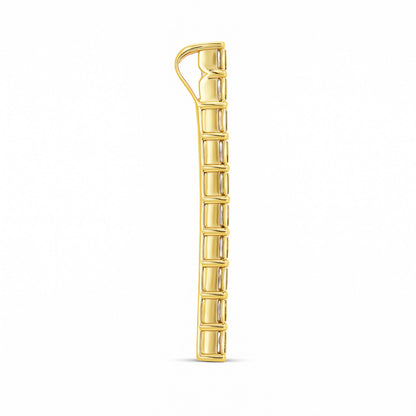 14K 2.00cttw Radiant Cut VS Yellow Diamond Bar Pendant