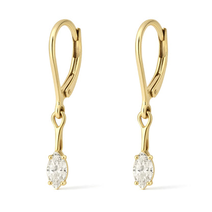 14K 0.61cttw Marquise VS White Diamond Drop Earrings