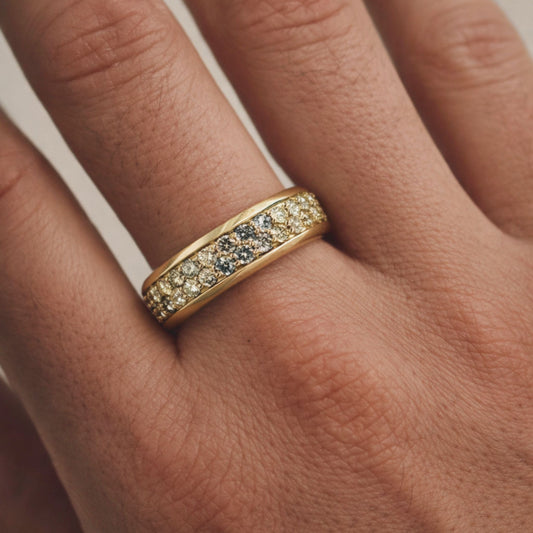 14K 1.63cttw Round Multi-Color Diamond Men's Ring