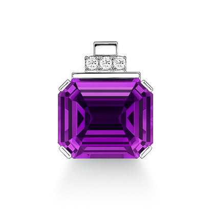 14K 19.36ct Emerald Cut Kunzite 0.12cttw White Diamonds Pendant