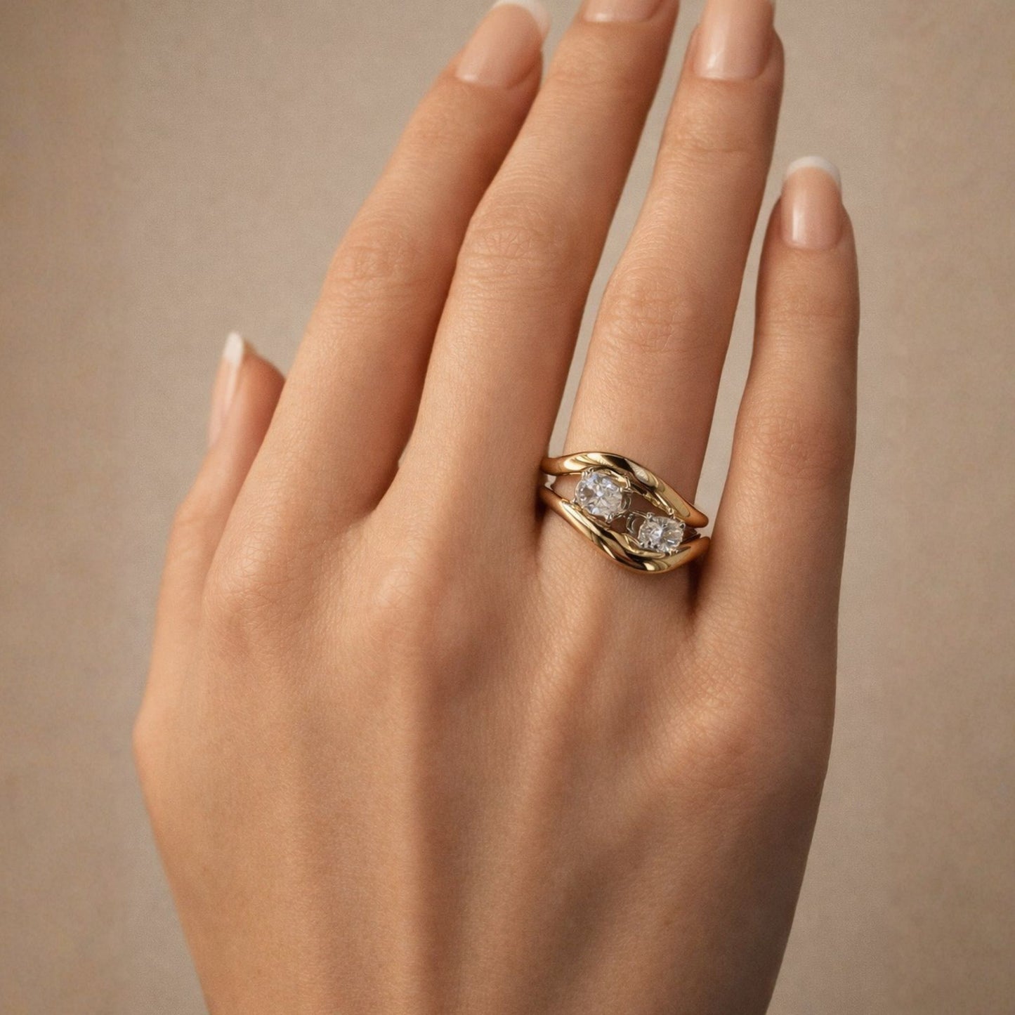 14K 0.38cttw Oval VS White Diamond Ring