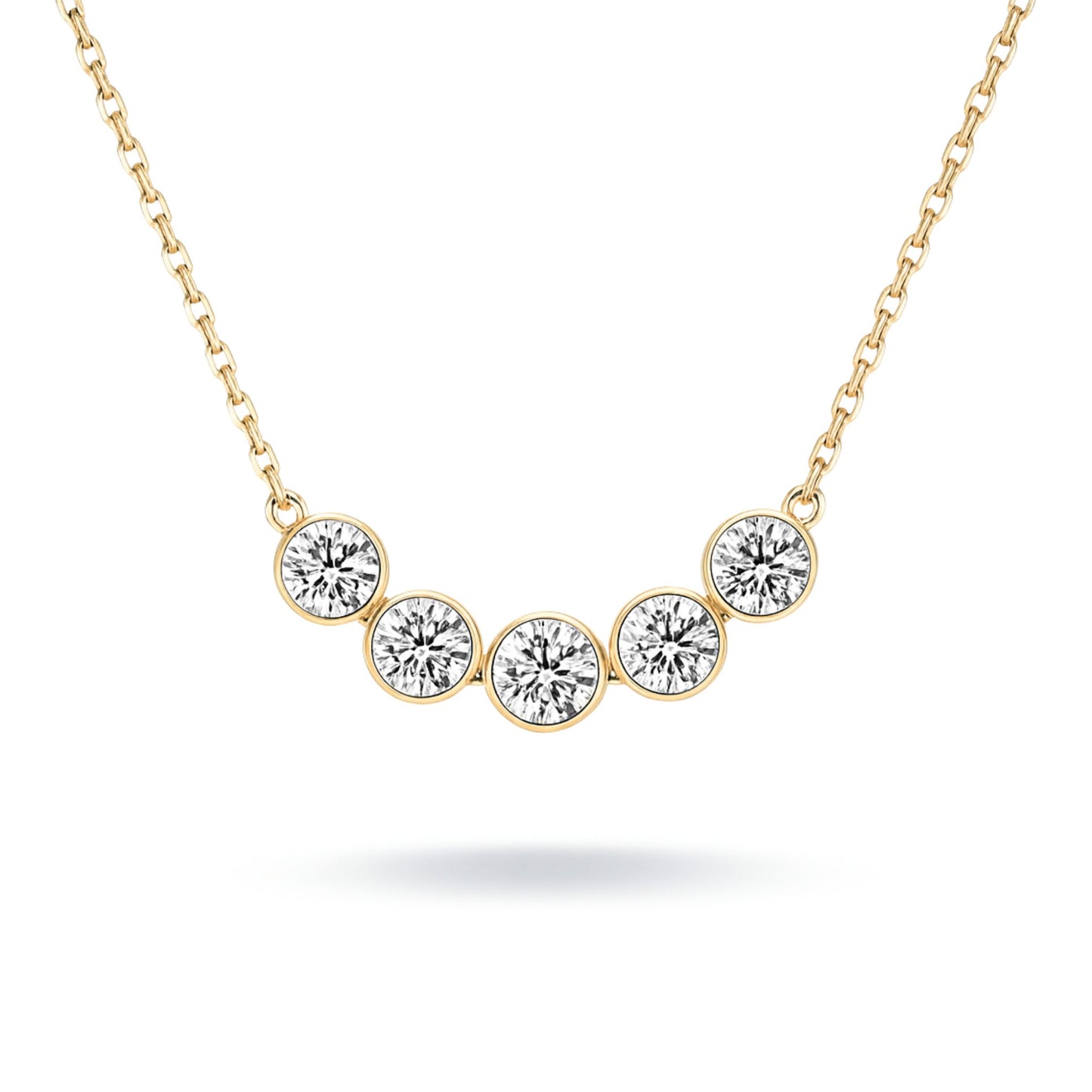 14K 2.00cttw Round VS White Diamond Necklace