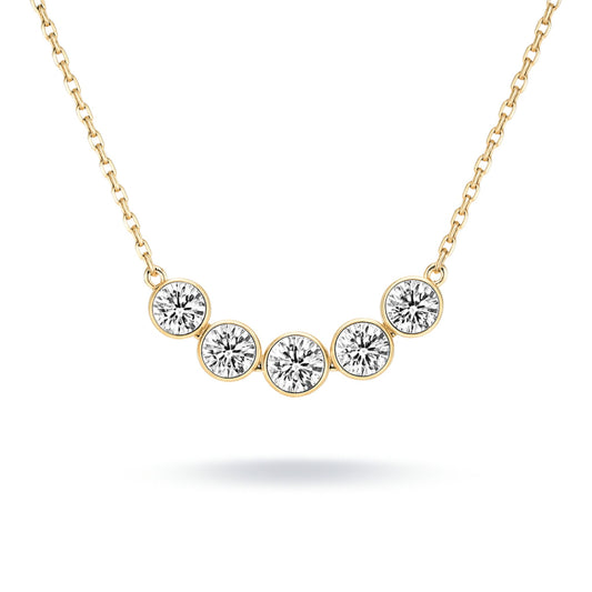 14K 2.00cttw Round VS White Diamond Necklace