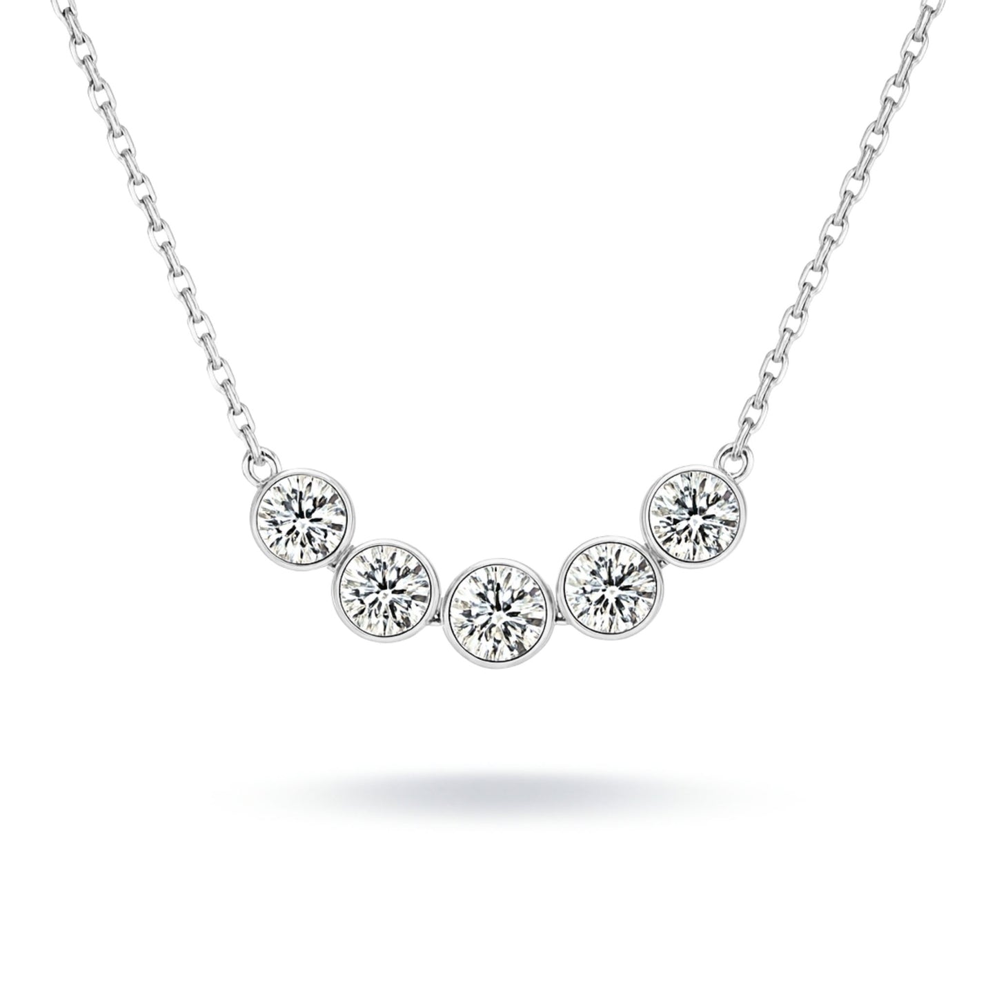 14K 2.00cttw Round VS White Diamond Necklace
