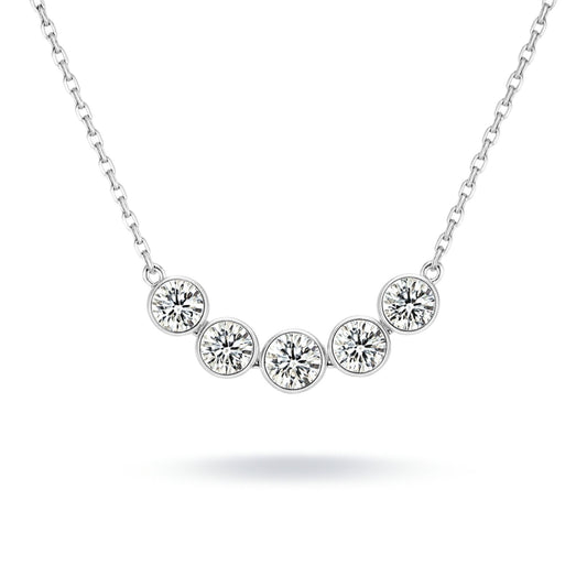 14K 2.00cttw Round VS White Diamond Necklace