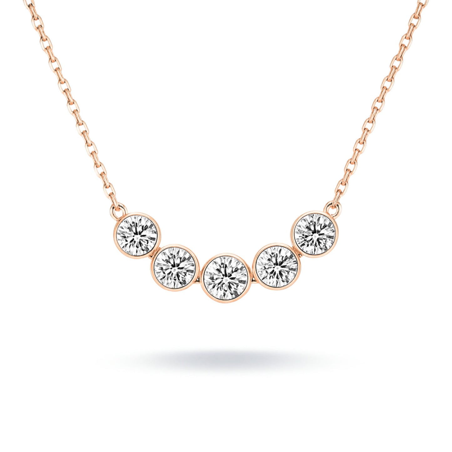 14K 2.00cttw Round VS White Diamond Necklace