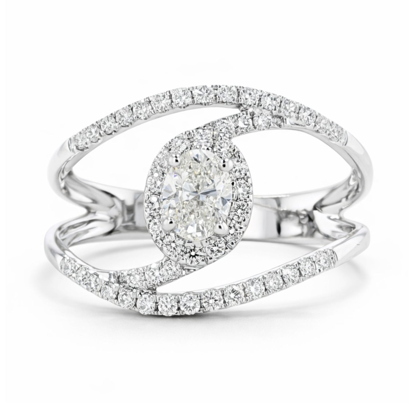 14K 0.51ct Oval VS White Diamond 0.50cttw VS White Diamonds Ring