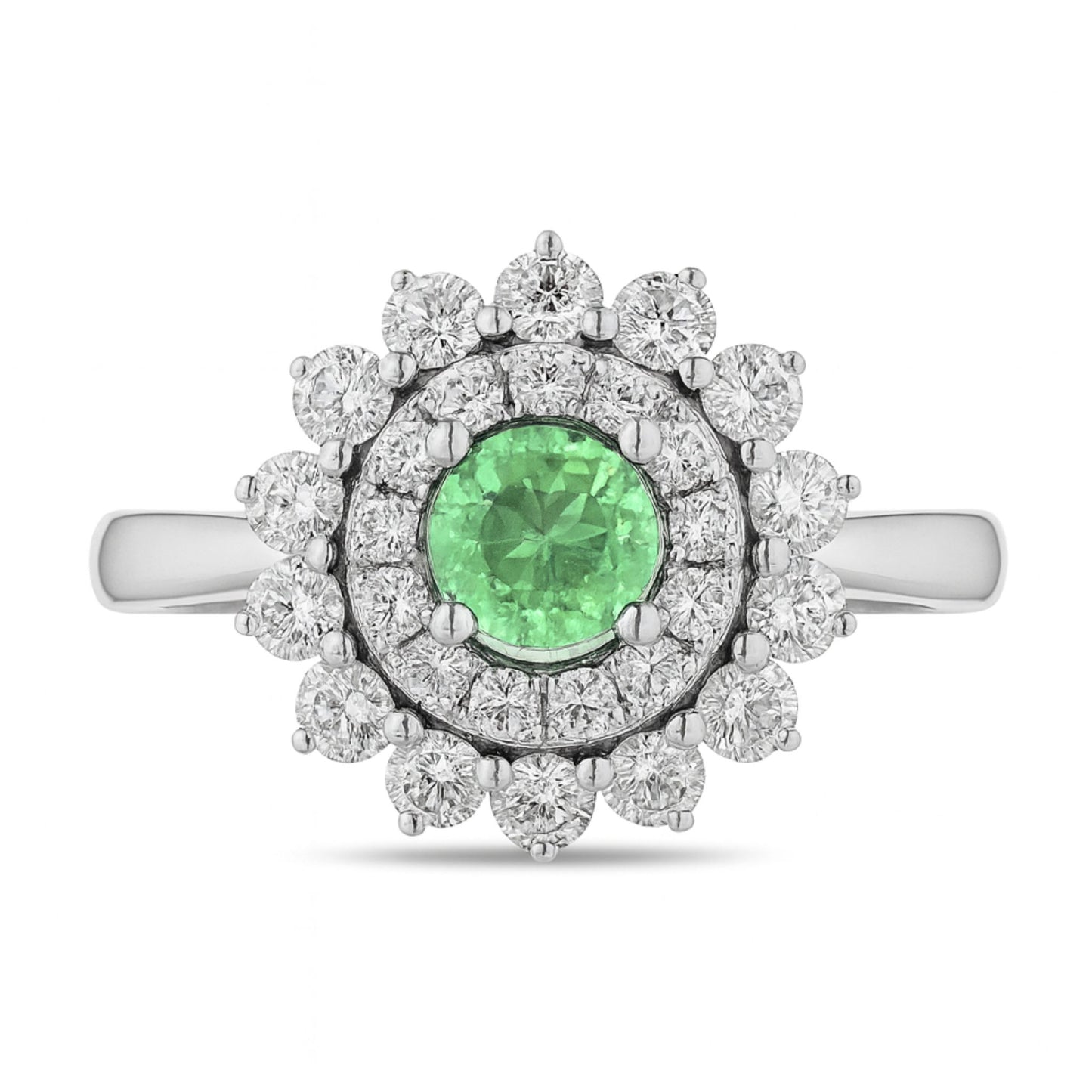 14K 0.64ct Round Kornerupine 1.08cttw VS White Diamonds Ring