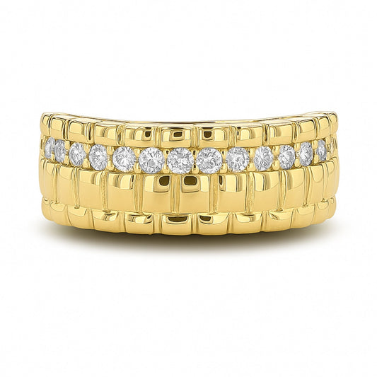 14K 0.42cttw Round VS White Diamond Watch Band Ring