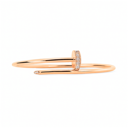 18K 0.50cttw VS White Diamond Nail Bangle
