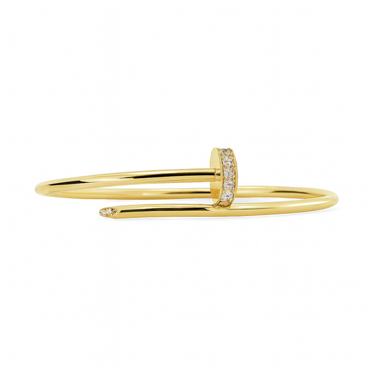 18K 0.50cttw VS White Diamond Nail Bangle