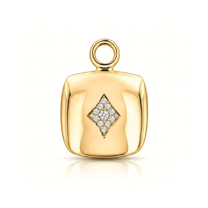 14K Customizable Playing Card Pendant