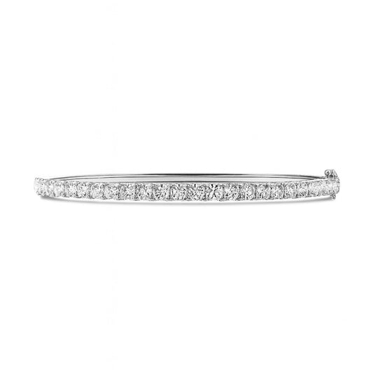 14K 3.64cttw Round VS White Diamonds Bangle