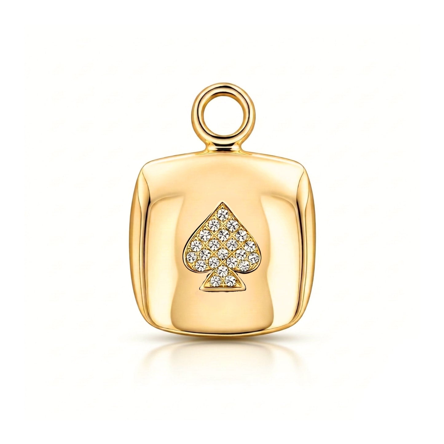 14K Customizable Playing Card Pendant