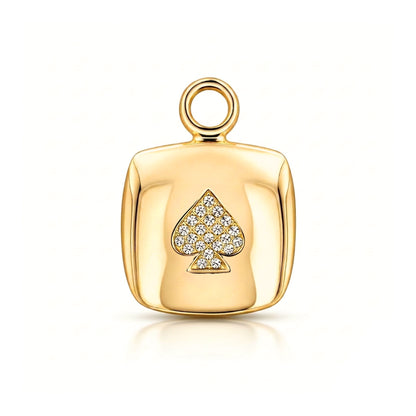 14K Customizable Playing Card Pendant