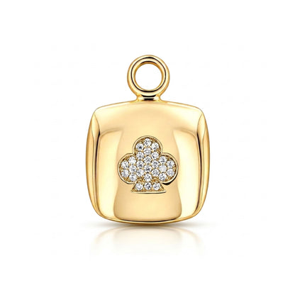 14K Customizable Playing Card Pendant