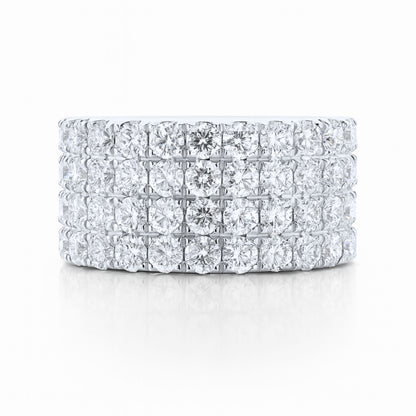 14K 2.97cttw Round VS White Diamond Band Ring