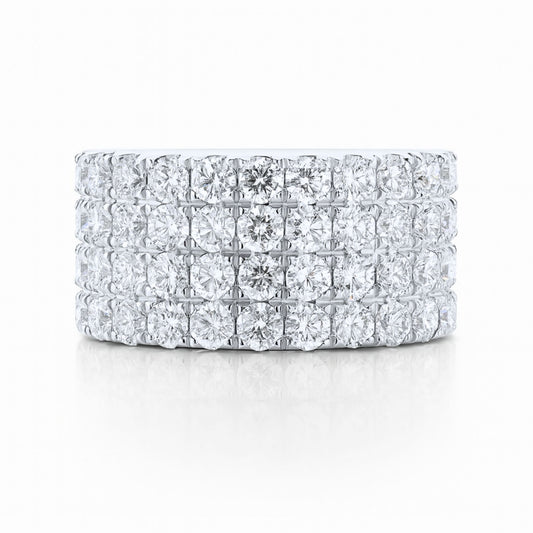 14K 2.97cttw Round VS White Diamond Band Ring