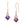 Load image into Gallery viewer, 14K 1.90cttw Princess Cut Amethyst and Diamond Earrings
