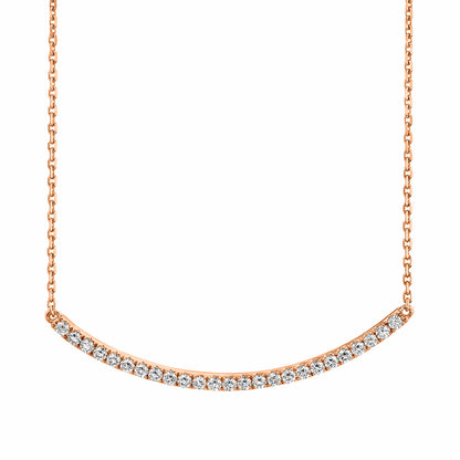 TVON 14K 1.00cttw VS Diamond Smile Necklace