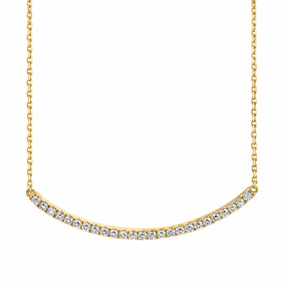 TVON 14K 1.00cttw VS Diamond Smile Necklace
