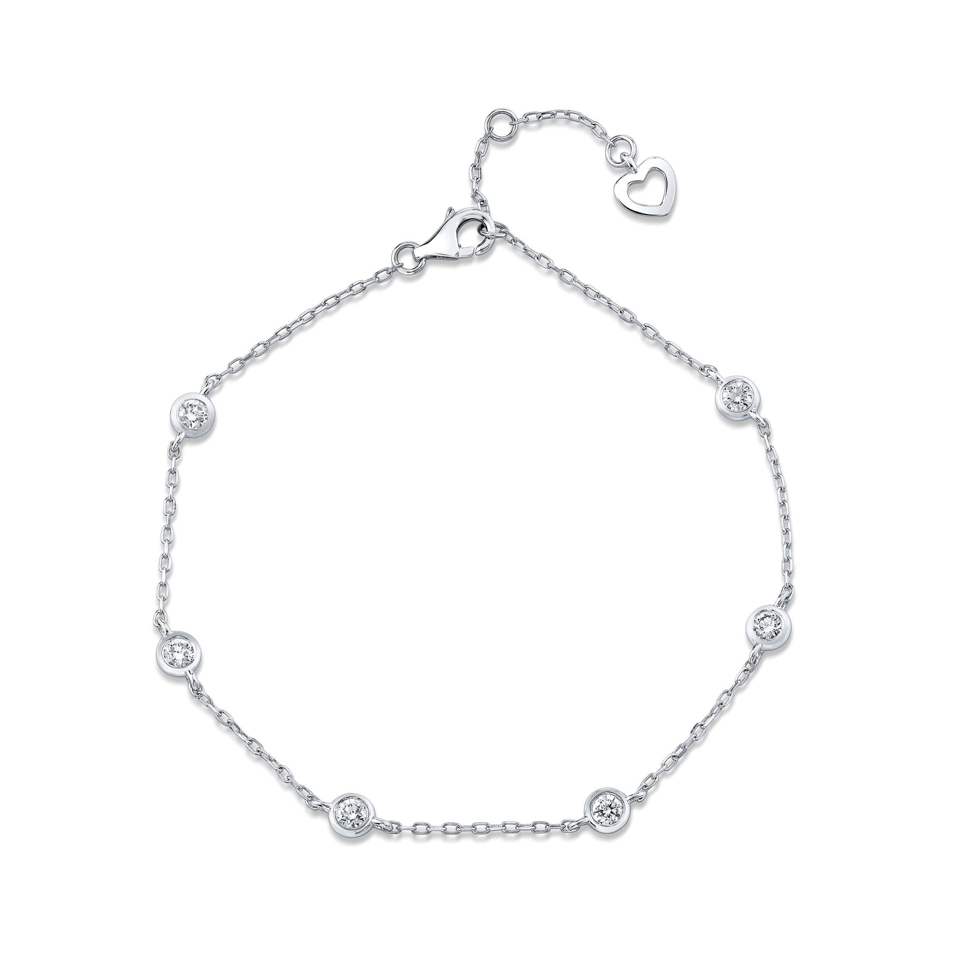 TVON 14K 0.47cttw VS Diamond Station Bracelet