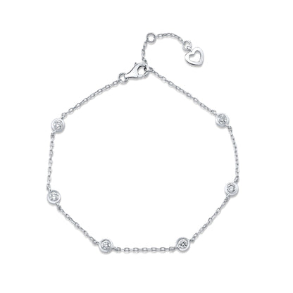 TVON 14K 0.47cttw VS Diamond Station Bracelet