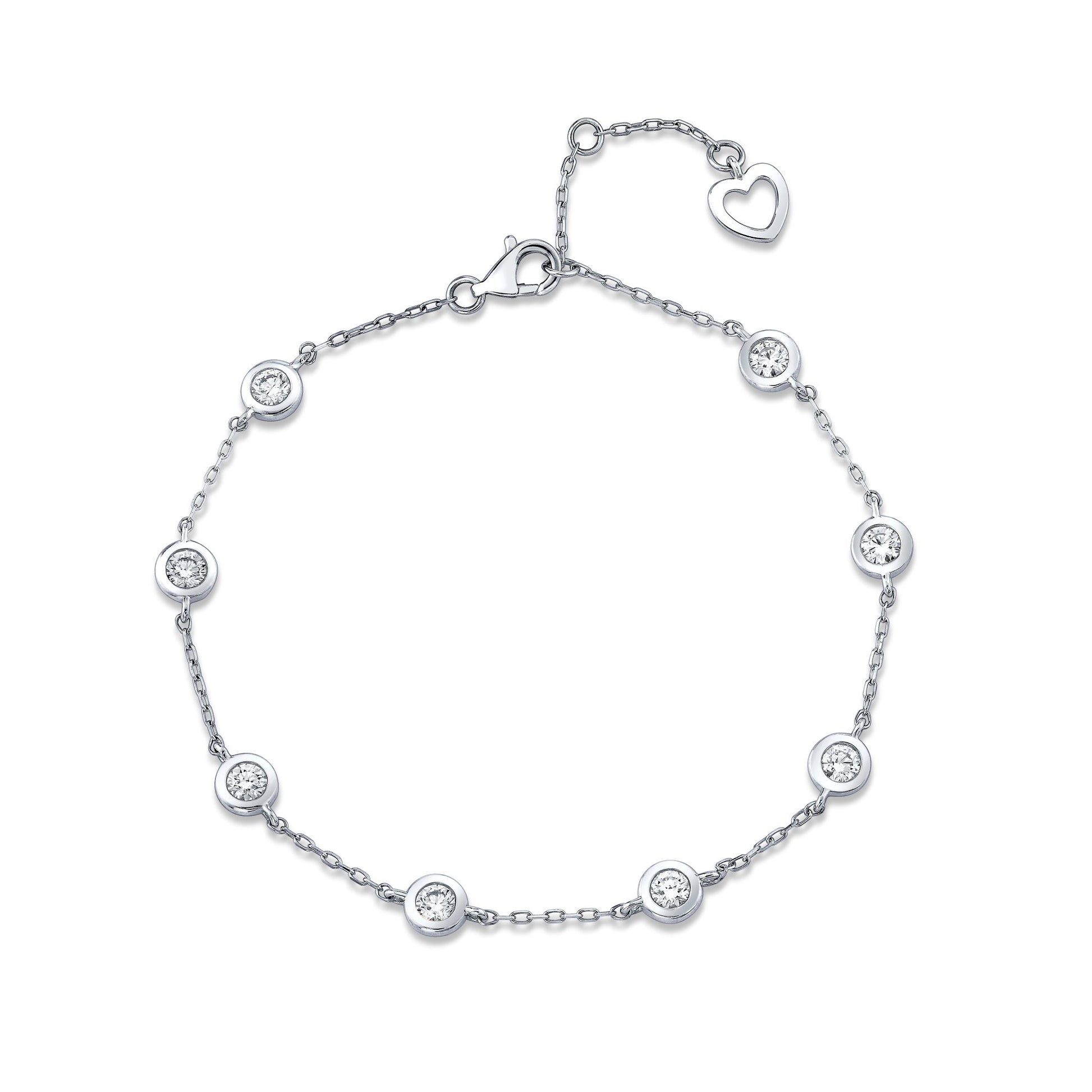 TVON 14K 1.00cttw VS Diamond Station Bracelet
